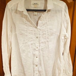 EUC MELVIN white linen blouse. Size 12